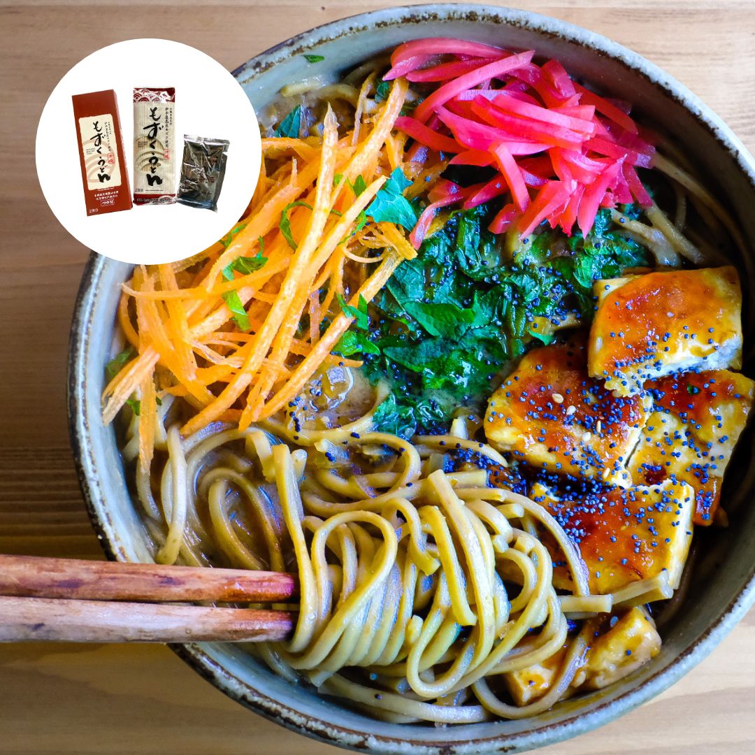 Mozuku Seaweed Udon Noodles With Broth